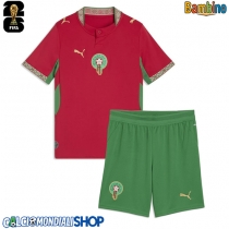 Maglie da calcio Marocco Prima Maglia Bambino Mondiali 2026  Manica Corta + Pantaloni corti)
